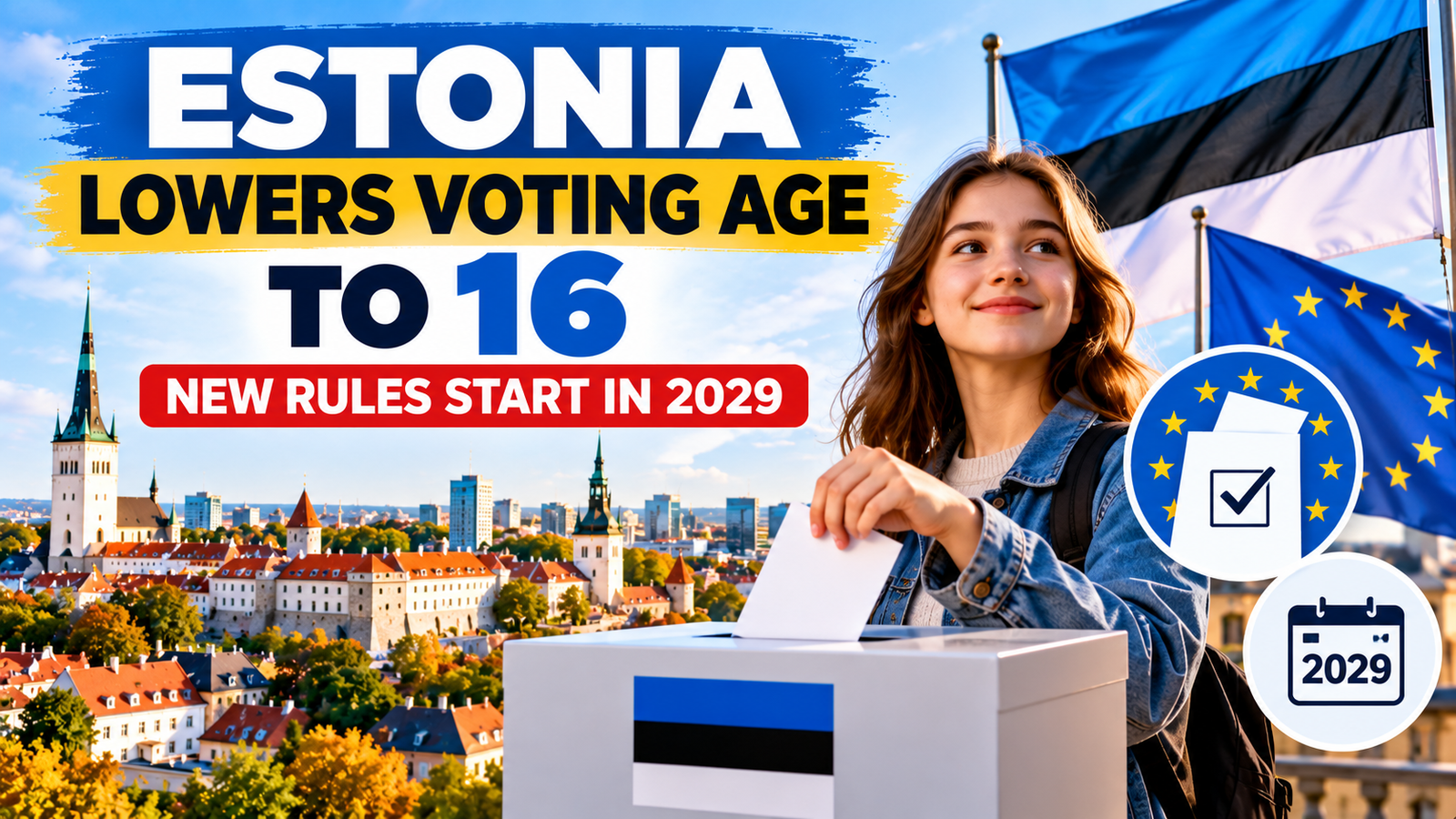 Estonia Lowers the Voting Age to 16 for European Elections 1 Estonia voting age 16